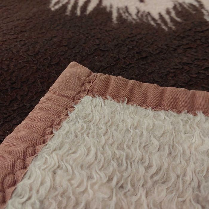PEREŁKA LAT 80! Lekki Puszysty Koc Tygrys Dwustronny Retro PRL 185x148
