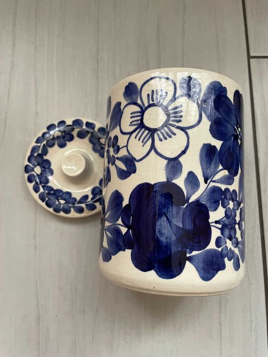 Zestaw porcelana fajans Włocławek niebieski