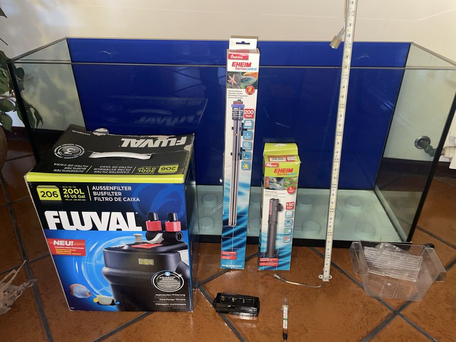 Aquário 180L Completo – Fluval + EHEIM + Acessórios