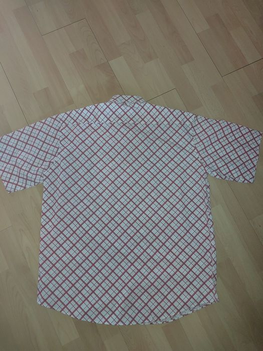 Koszula męska xl 43/44 bawełna elegancka krata czerwona biała