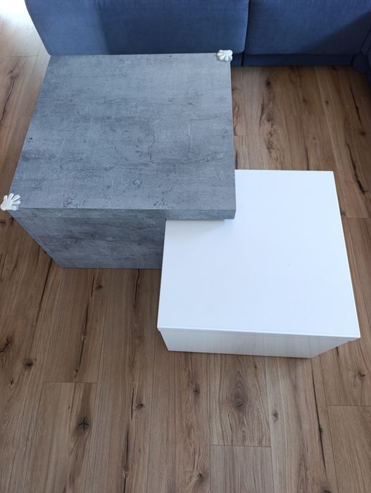 Stoliki kawowe do salonu 2 sztuki z szufladami