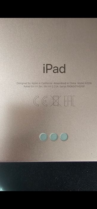 Ipad tablet Apple air gen 4 a2316