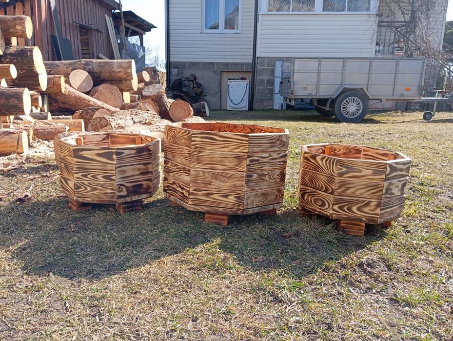 Donice ogrodowe drewniane