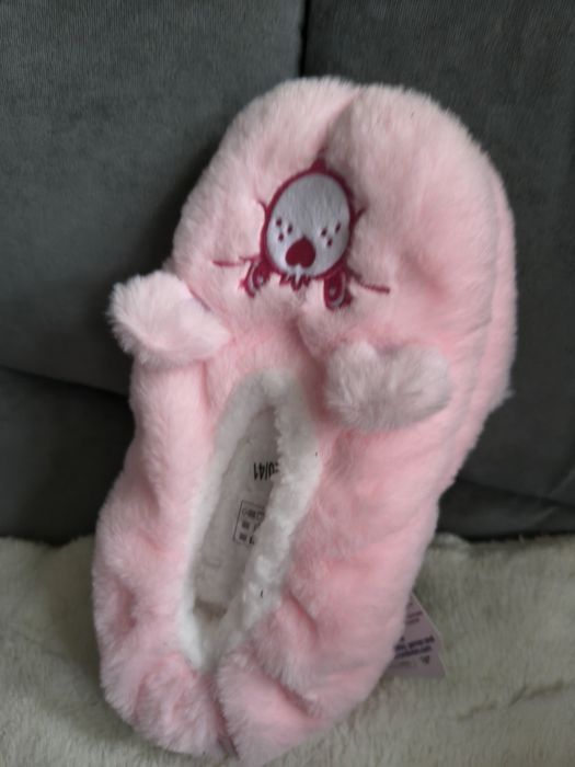 CARE BEARS Cieple antyposlizgowe kapcie r.38-39 różowe