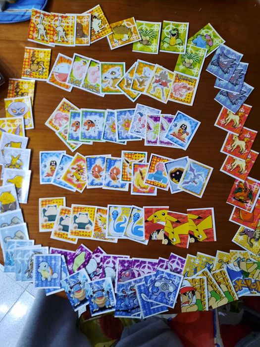 Cromos Autocolantes Pokémon - Caderneta Merlin 1ª edição 1999/2000