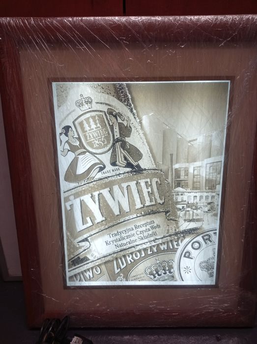 browar żywiec reklama podświetlana  neon plafon logo  żywiec 230 V