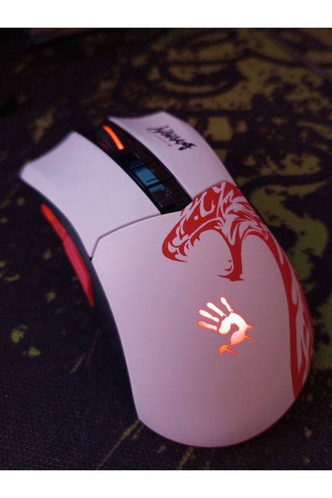 Мышь  A4tech Bloody R90 Plus Безпроводная Naraka(красный дракон)