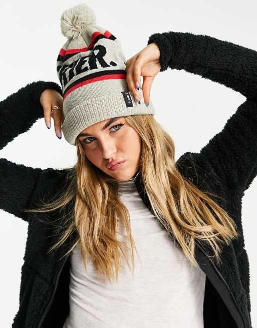 Planks Skier Bobble Beanie Hat