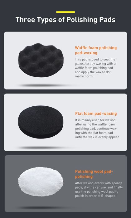 Baseus  аккумуляторная полировальная машинка для авто