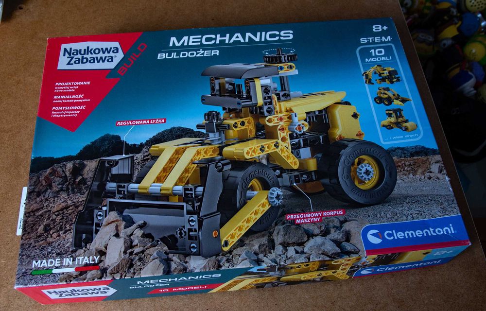Klocki Clementoni - Buldożer / Laboratorium Mechaniki - nowe