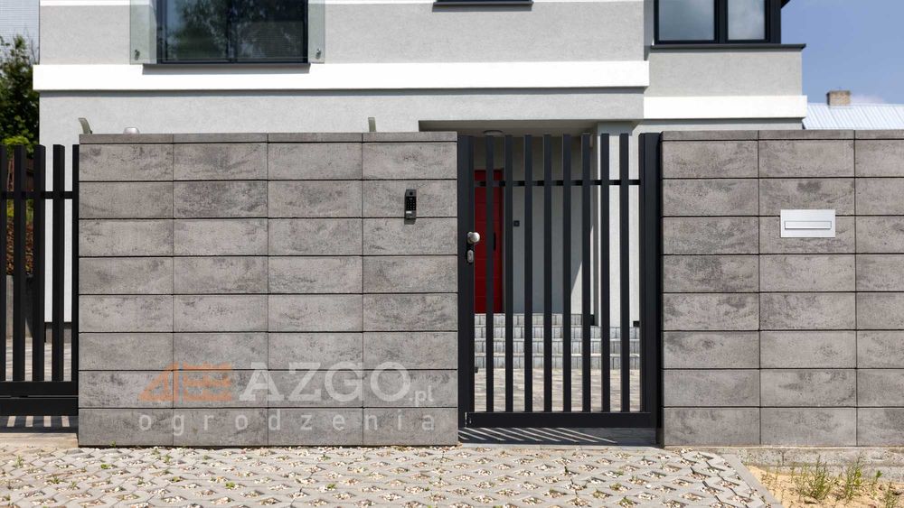 Ogrodzenie murowane frontowe z bloczków (Joniec ®) fundament