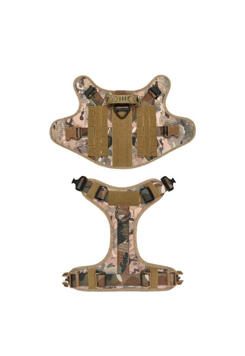 Szelki taktyczne dla psa ze smycza róż S