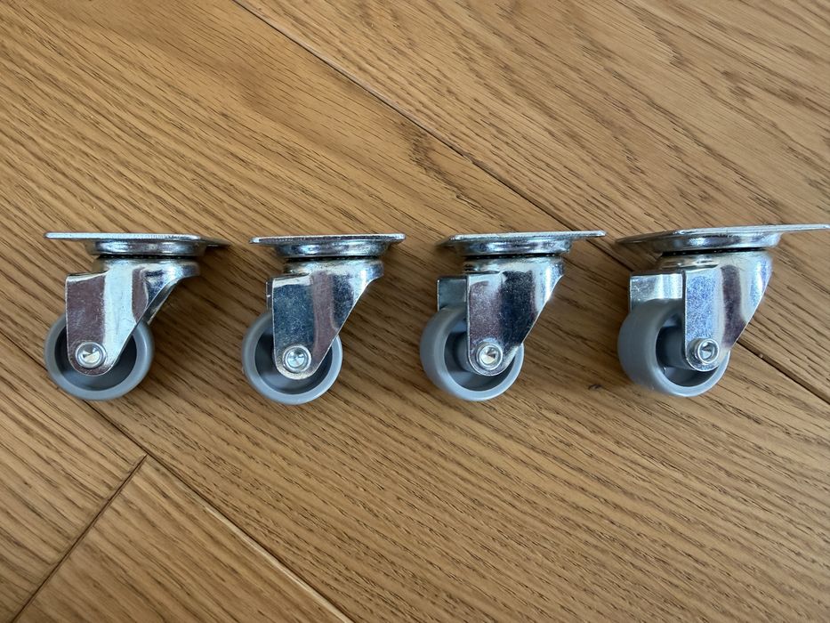 NOWE – Kółka meblowe obrotowe 4 szt. Emil Lux 395660 – nieużywane