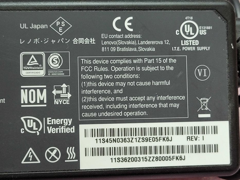 Оригінальний блок живлення + кабель Lenovo 135w USB+Pin 6.75A 20v