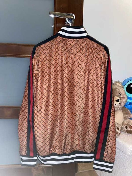 Modna bluza męska rozpinana z lampasami