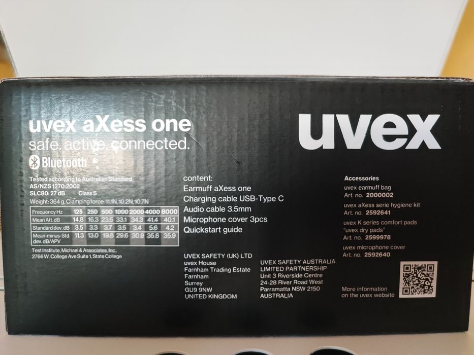 Uvex aktywne słuchawki ochronne z Bluetooth