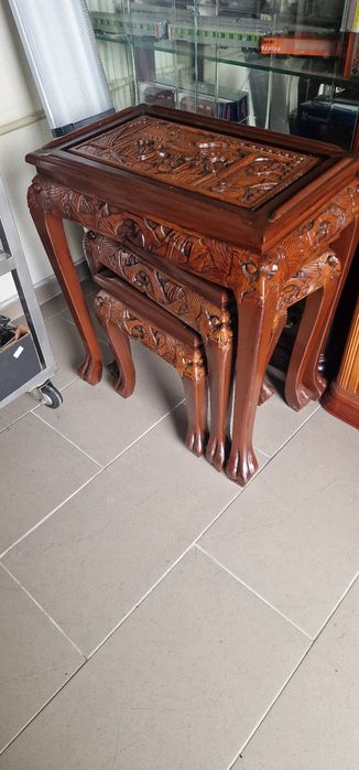 Mesinhas mãe  antigas e mesinha pau santo