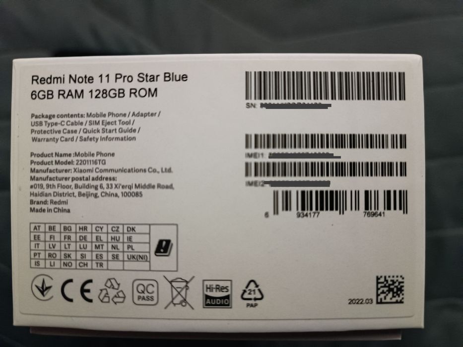 Xiaomi Redmi Note 11 Pro 6/128