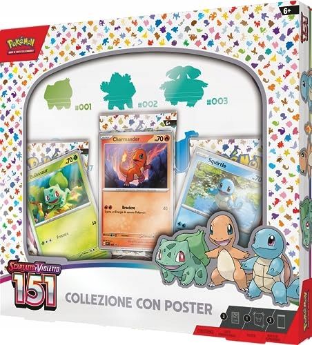Zestaw Kart Pokémon  Scarlatto I Violetto 151 Poster Box