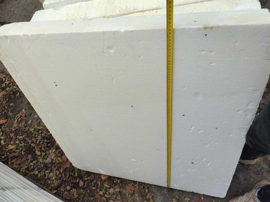 Styropian dachowy , spadki . Pozostałości po budowie