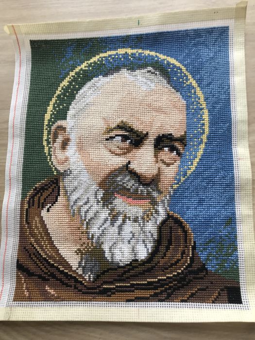 Obraz haftowany Ojciec Pio