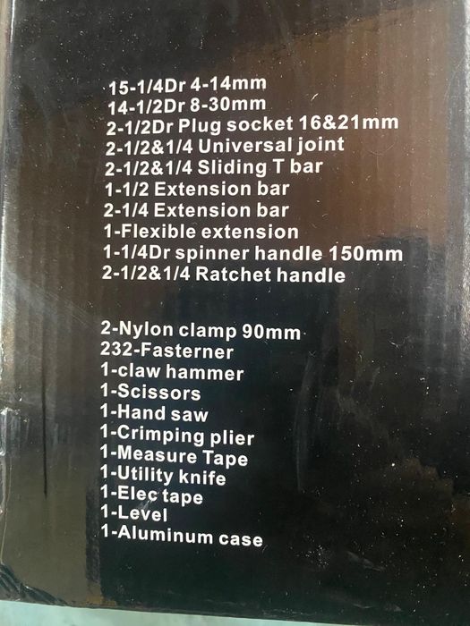 Trolei de ferramentas  356 peças Nova e selada