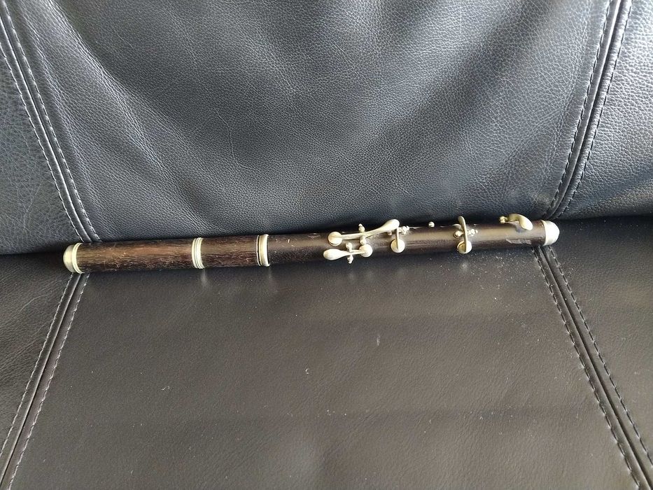 Raro flautim, piccolo, vintage, em madeira - M. Bauer Wien (século XIX)