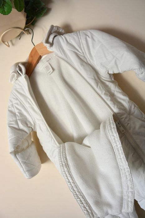 Biały przejściowy kombinezon miś H&M r.68
