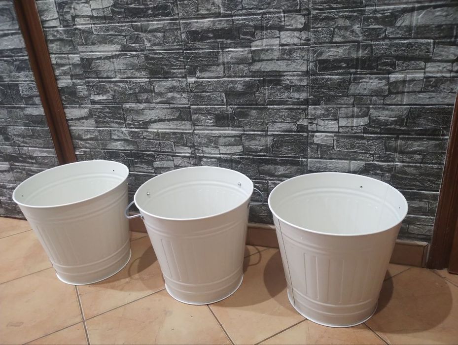 Kosze  wiadra 16 l metalowe , stalowe, 20 sztuk