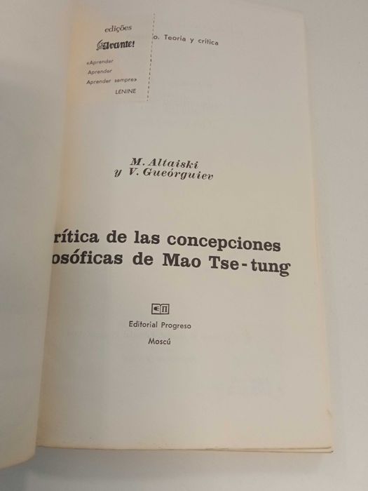 Crítica de las concepciones filosóficas de Mão Tse-tung