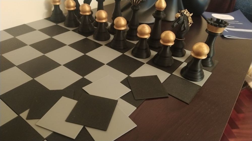 Xadrez grande 3D pla