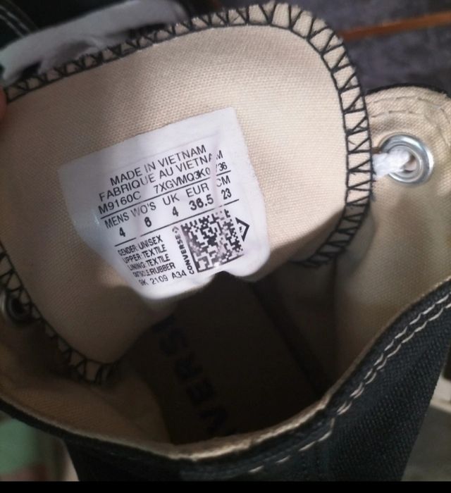 Converse All Star rozmiar 36,5 dł wkładki 23-23,5