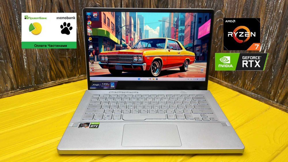 Потужний Ігровий Ноутбук Asus Rog Zephurus 14 GA401QM /RTX 3060 6 GB