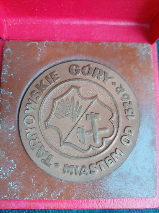 Medal PRL Godło Tarnowskich Gór prasowana miedź