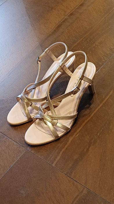 Sandały Ryłko 36, buty ślubne, złote