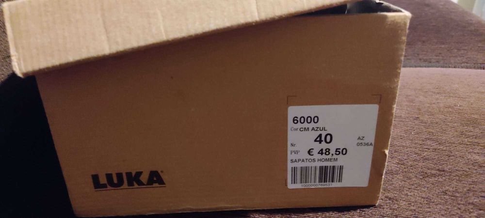 Sapatos de camurça azuis nº40