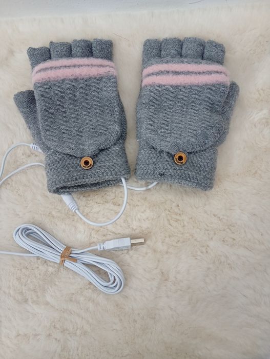 Rękawiczki podgrzewane usb bez palców i pełne