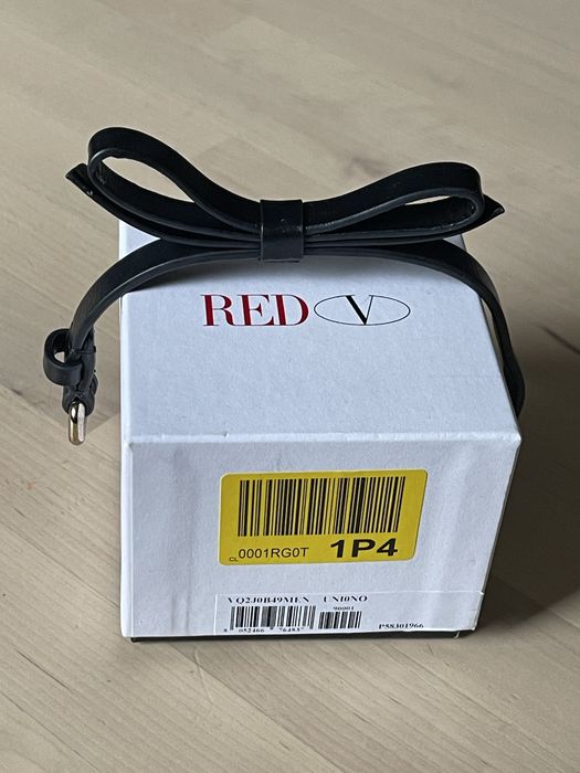 Red Valentino skórzana bransoletka kokardka
