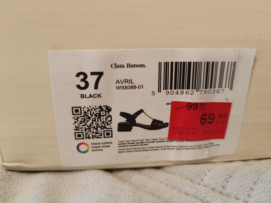 Sandały Clara barson 37 jak nowe