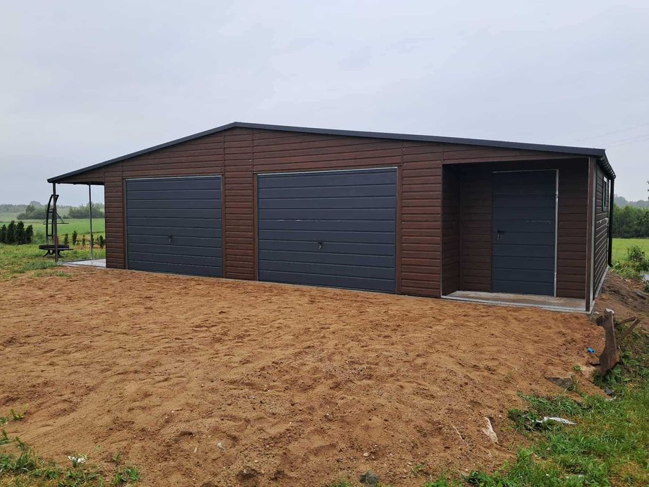 Garaż blaszany 12x6 WZMOCNIONY PROFILAMI. PRODUCENT. Cała Polska
