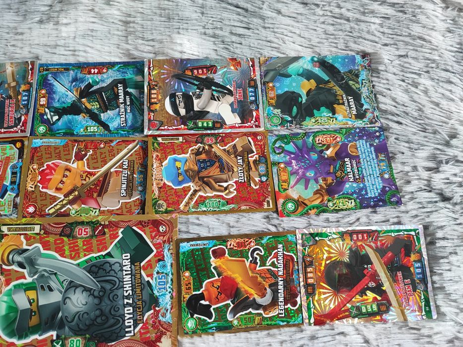 Karty limitowane ninjago i karta XXL