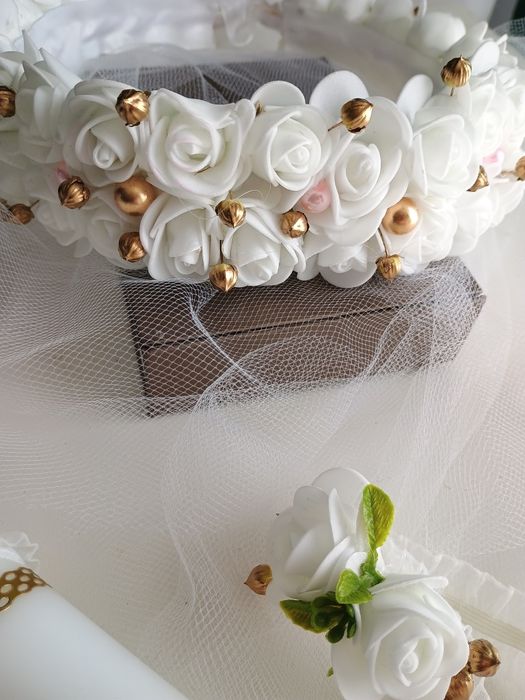 Wianek do komunii złoty