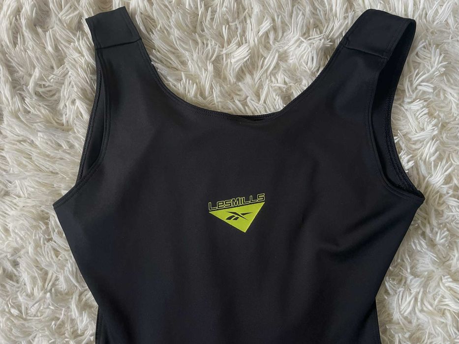 kombinezon treningowy Reebok czarny,gładki