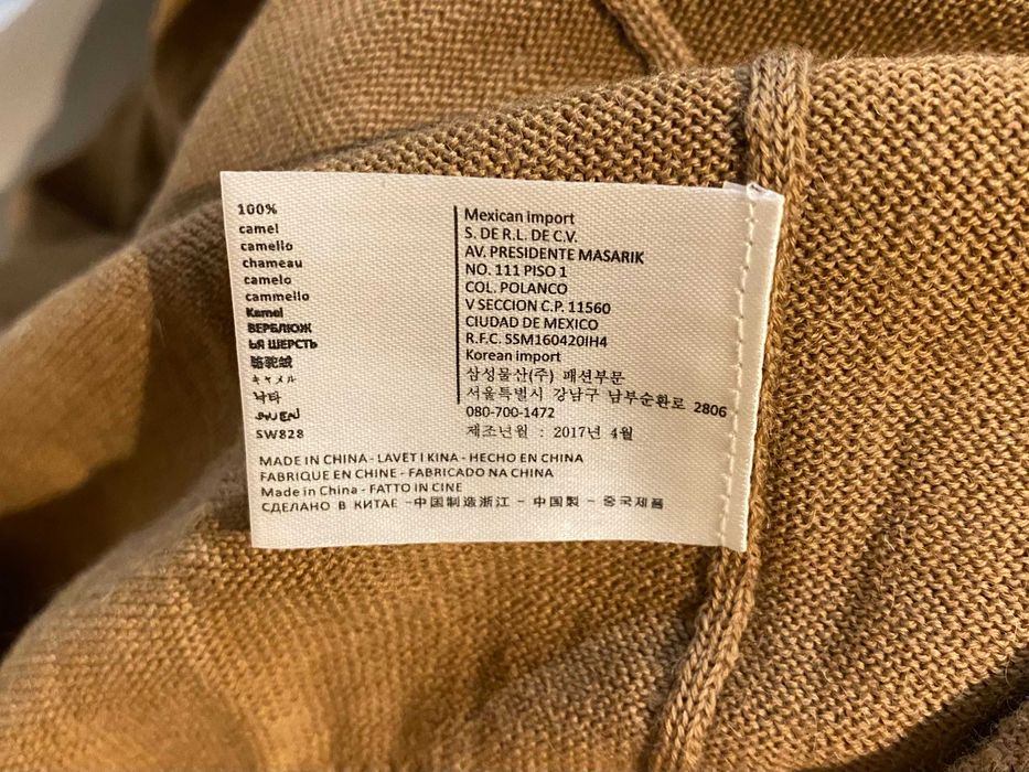 Beżowy, Kamelowy Golf, SuitSupply, 100 % Camel Wool, L+/XL