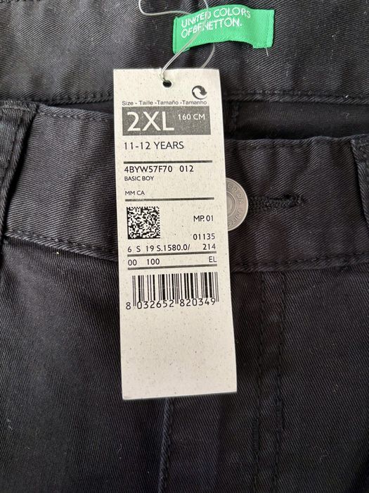 Spodnie dziecięce Benetton 2XL Slim 160 cm