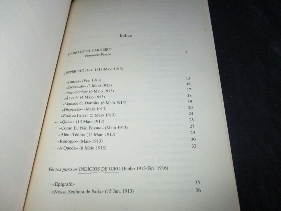 Livro Poemas Mário de Sá-Carneiro Relógio D'Água
