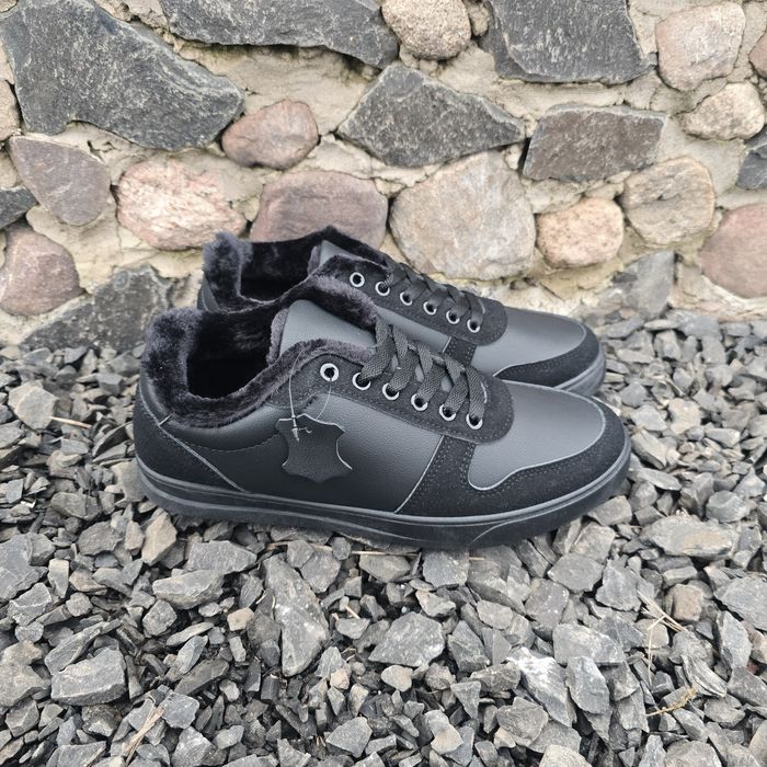 Шкіряні чоловічі зимові туфлі кеди кросівки 41 42 43 44 45