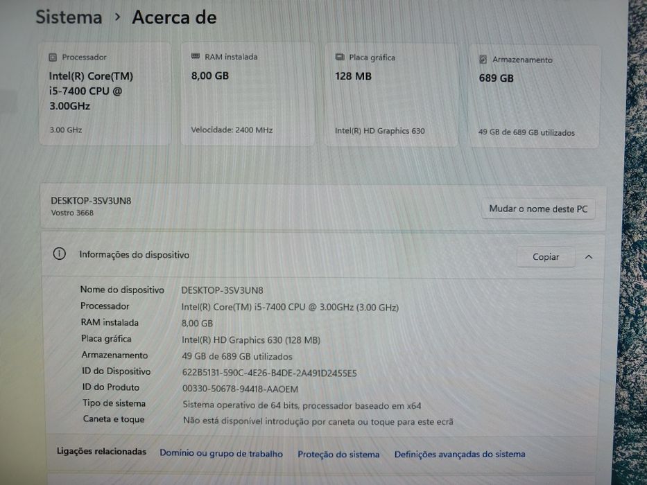 Dell Vostro 3668 I5-7400 MT