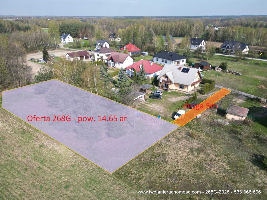Pilzno, ul. Kraszewskiego - działka 14,65 ar na sprzedaż