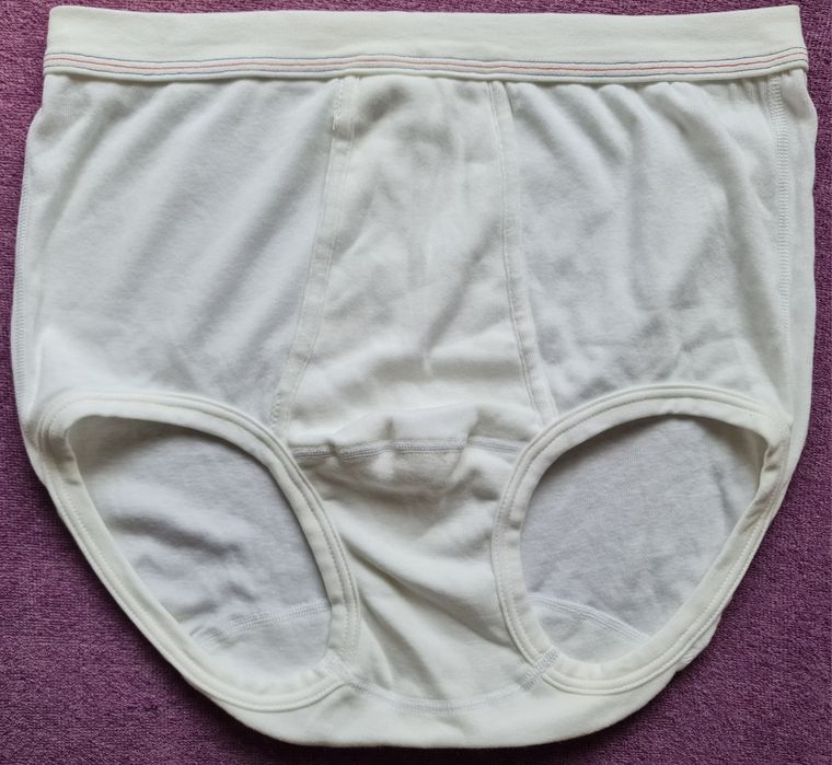 ZAPROPONUJ CENĘ Slipy z rozporkiem, podwójny przód, krocze i pupa VINTAGE